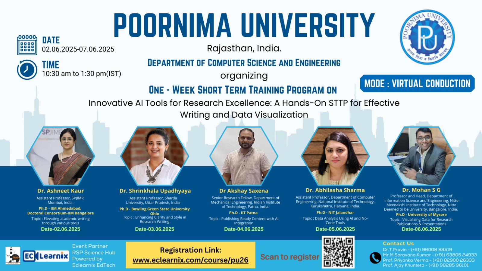 One week STTP On Innovative AI Tools for Research Excellence: A Hands-On STTP for Effective Writing and Data Visualization 2025